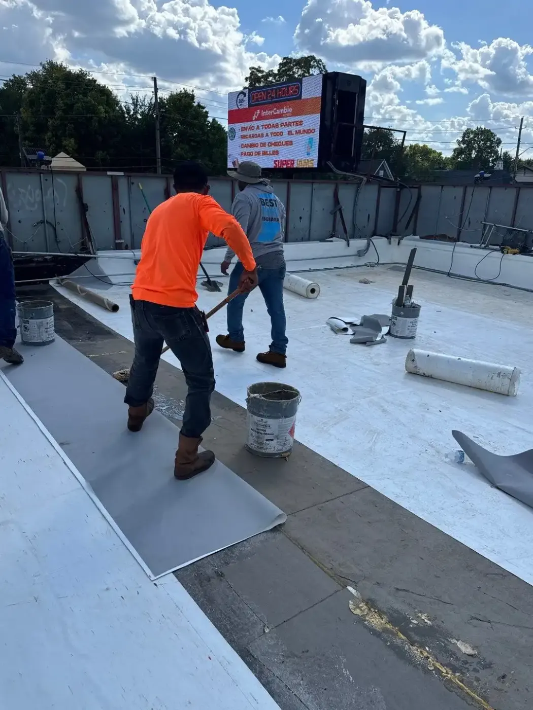 Flashing and seam work in Devington